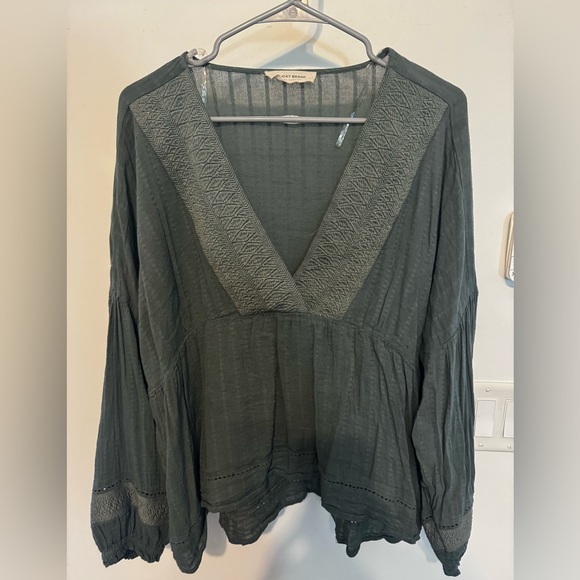 Lucky Brand Tops - Lucky Brand Green Tunic Top